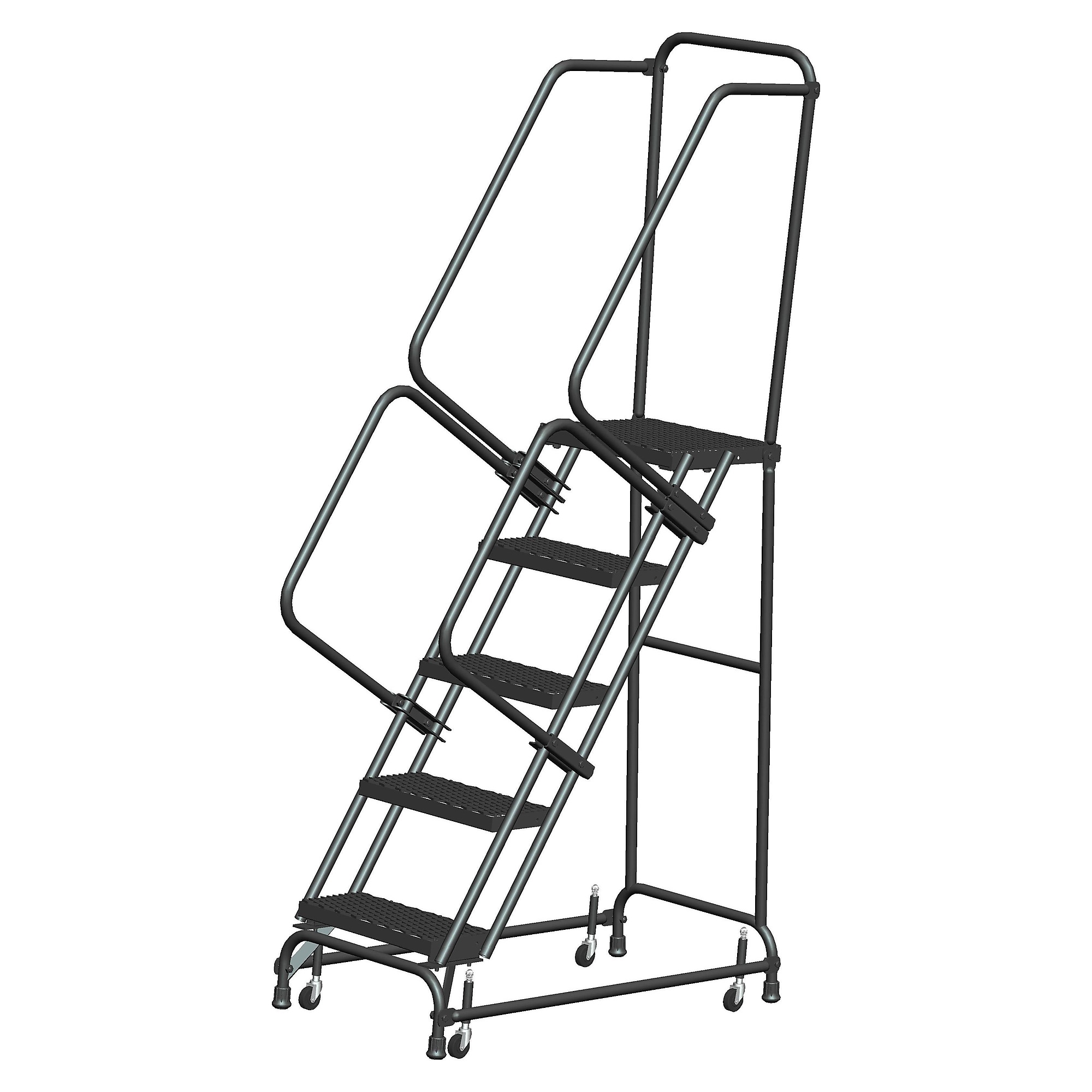Ballymore, Rolling Ladder, Overall Height 80 in, Steps 5 Material Steel, Model# FSH518G